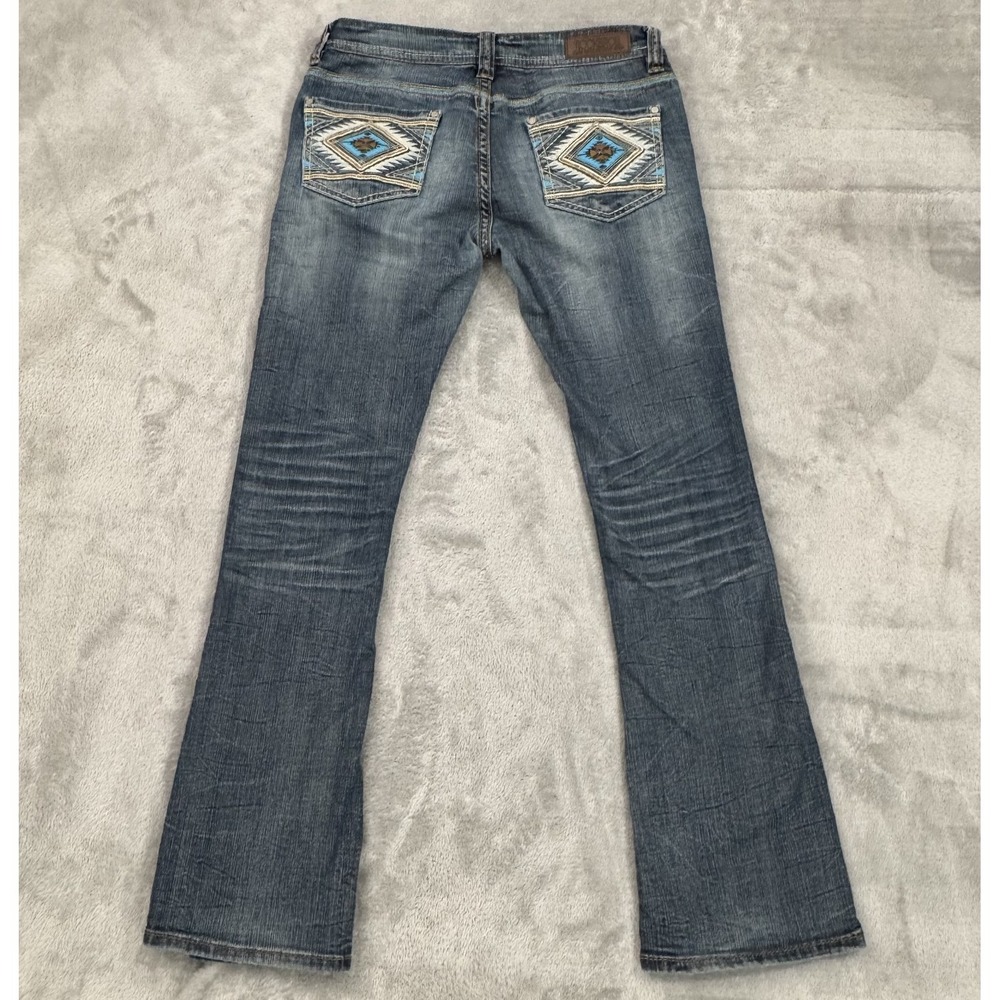 Rock & Roll Denim Jeans Womens 29x32 Cowgirl Rival Low Rise Bootcut Slim Western